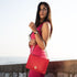 Diva - Leather clutch with chain strap